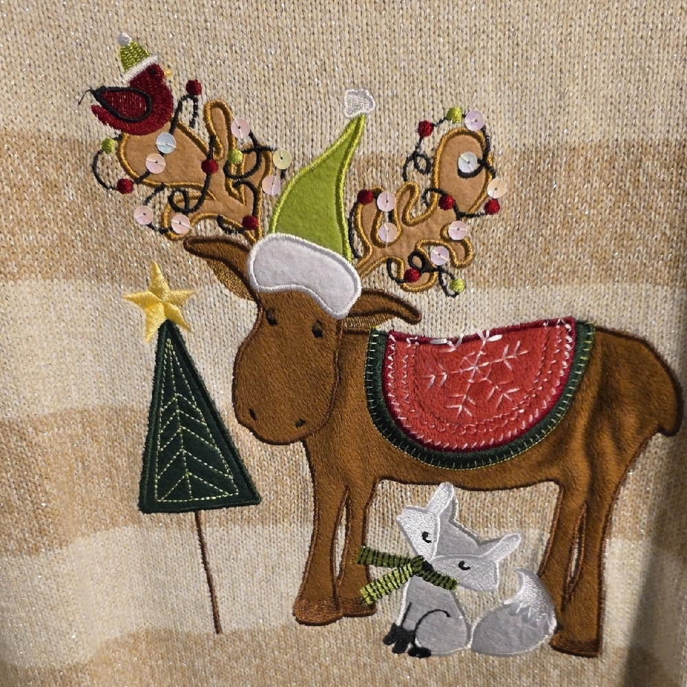 CJ Banks Cream Knit Sweater - Picture 4 of 7